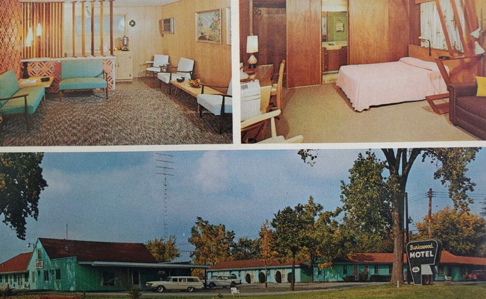 Burkewood Motel (Burkewood Inn) - Old Postcard (newer photo)
